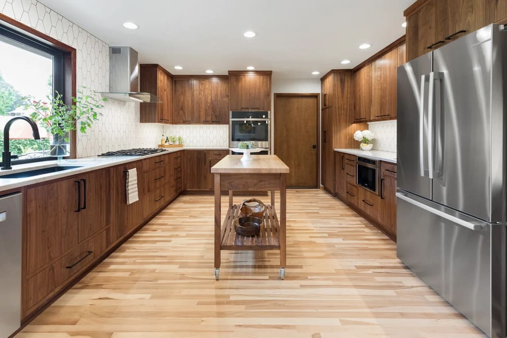 Philomath kitchen remodel featuring custom wood cabinets throughout Philomath kitchen remodel featuring custom wood cabinets throughout